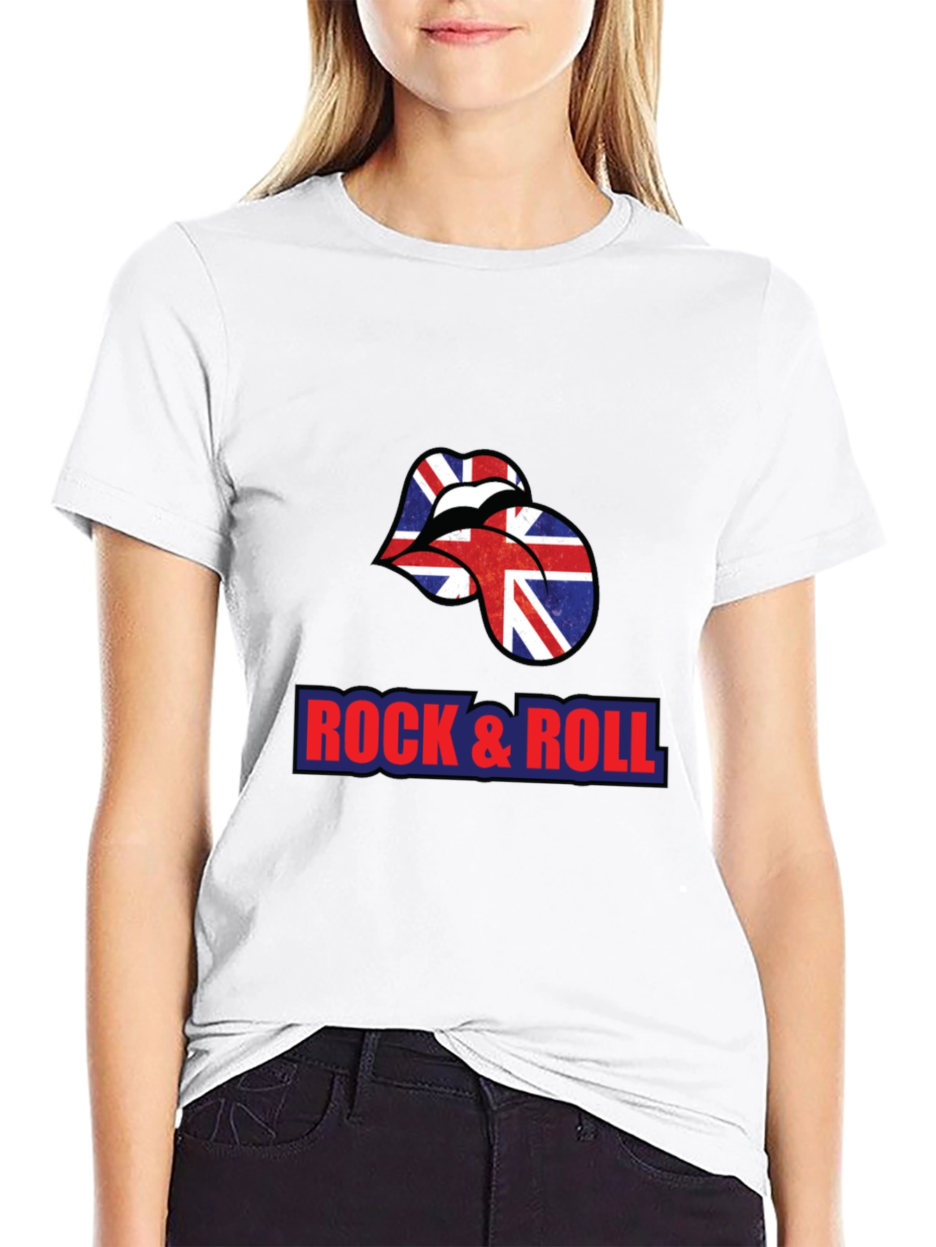 Rock & Roll British Flag Lips T-Shirt