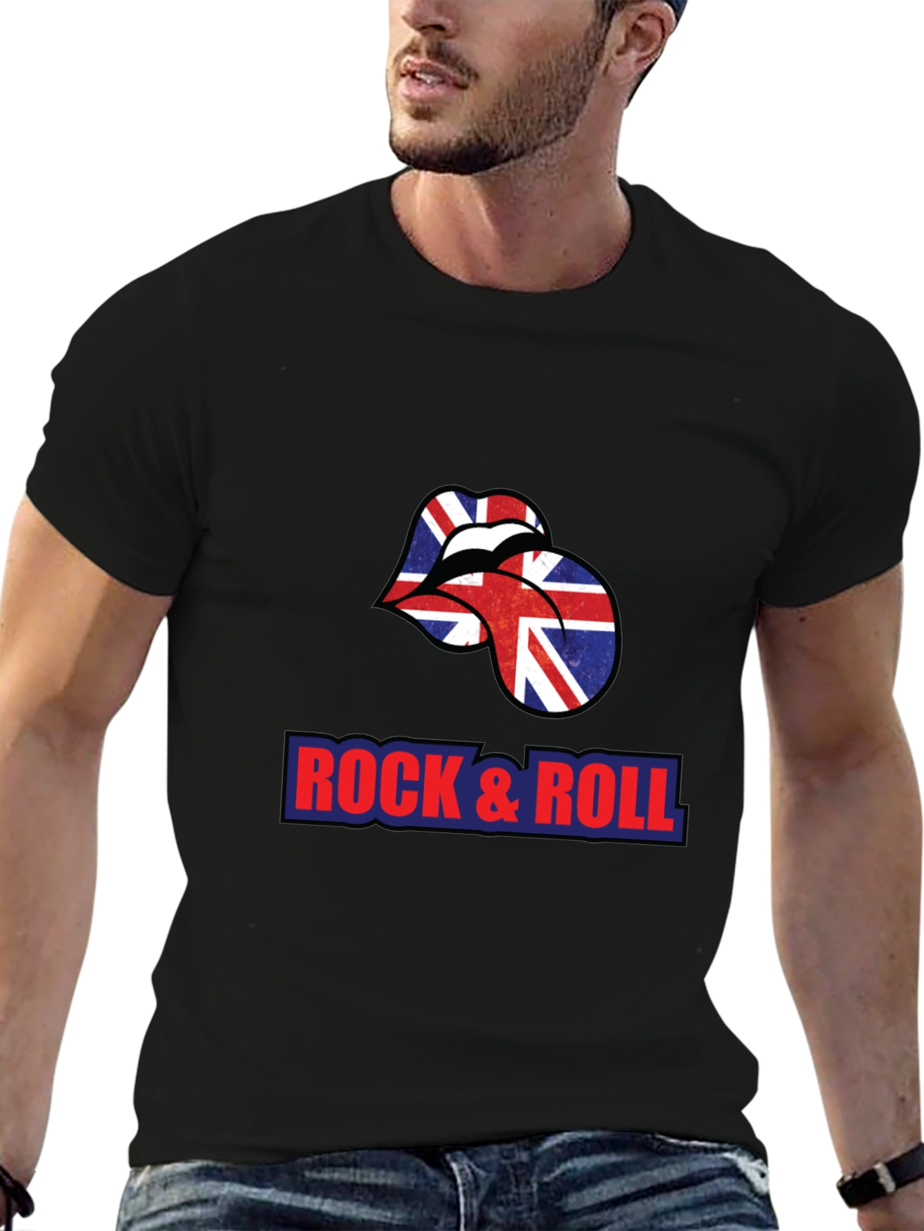 Rock & Roll British Flag Lips T-Shirt