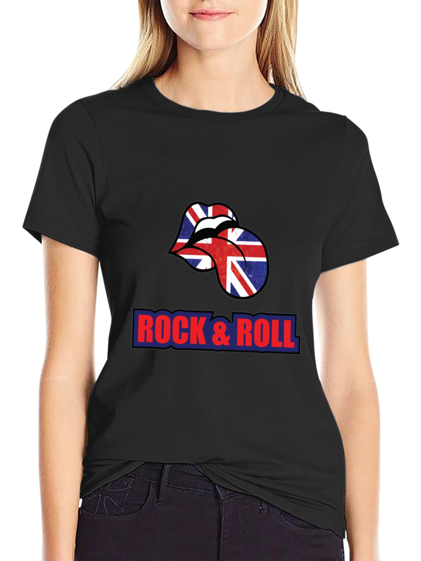 Rock & Roll British Flag Lips T-Shirt