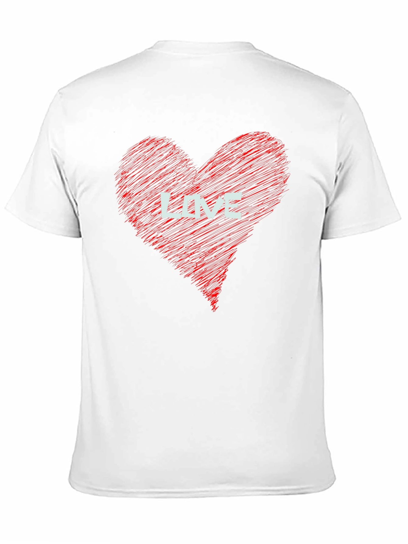 Love Heart Graphic Print Black T-Shirt