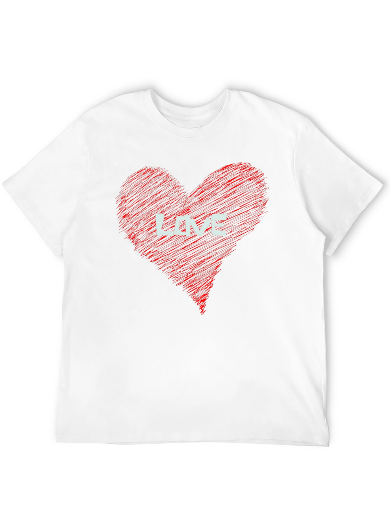 Love Heart Graphic Print Black T-Shirt