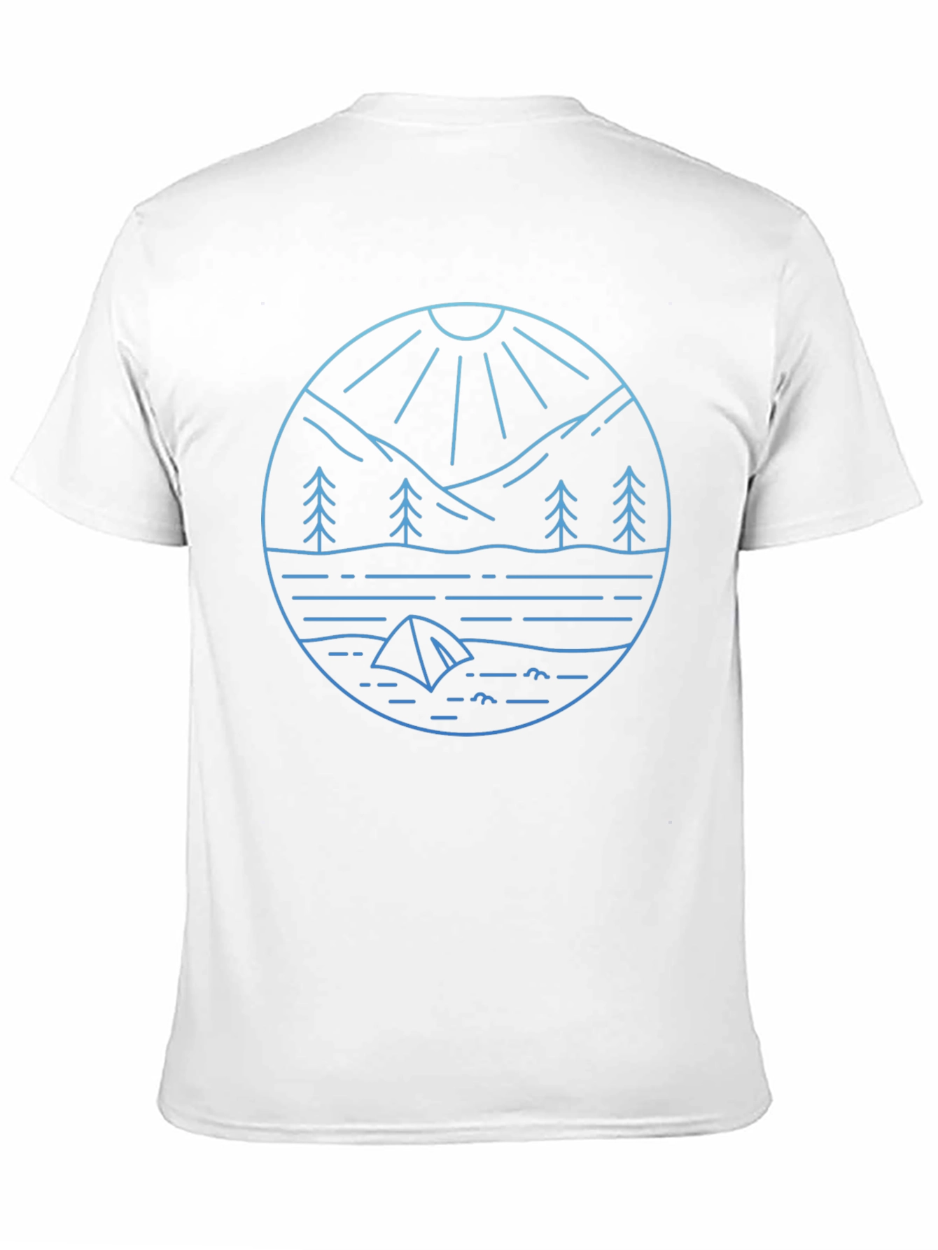 Nature Scene Graphic T-Shirt - Black