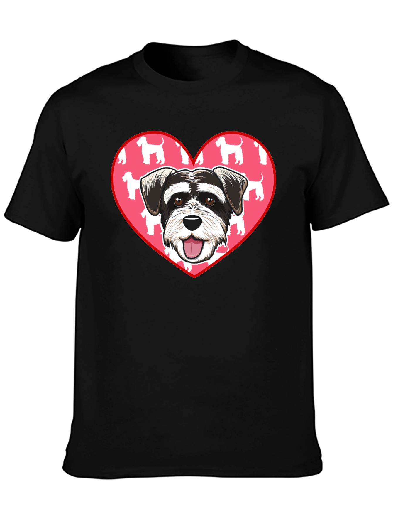 Schnauzer Dog Heart T-Shirt