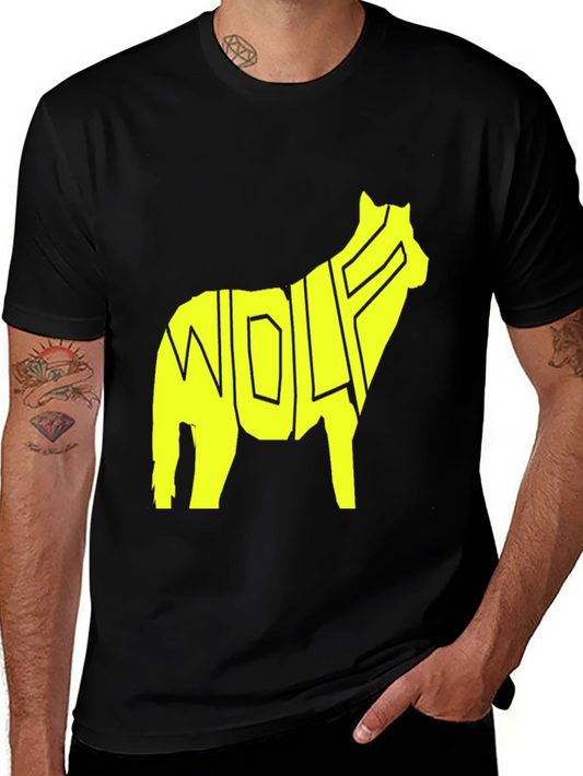 Wolf Silhouette Graphic Tee - Black T-Shirt