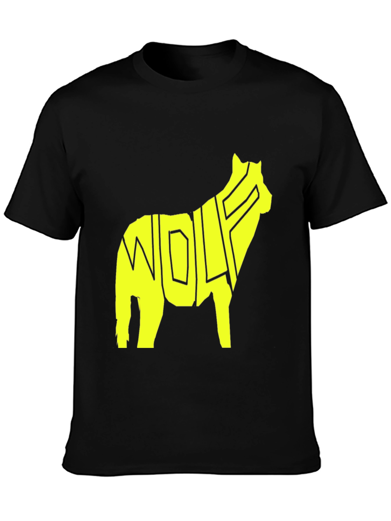 Wolf Silhouette Graphic Tee - Black T-Shirt