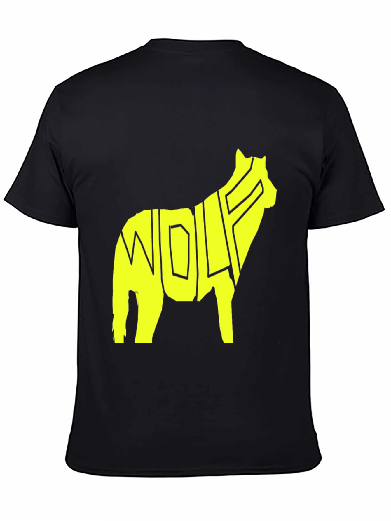 Wolf Silhouette Graphic Tee - Black T-Shirt