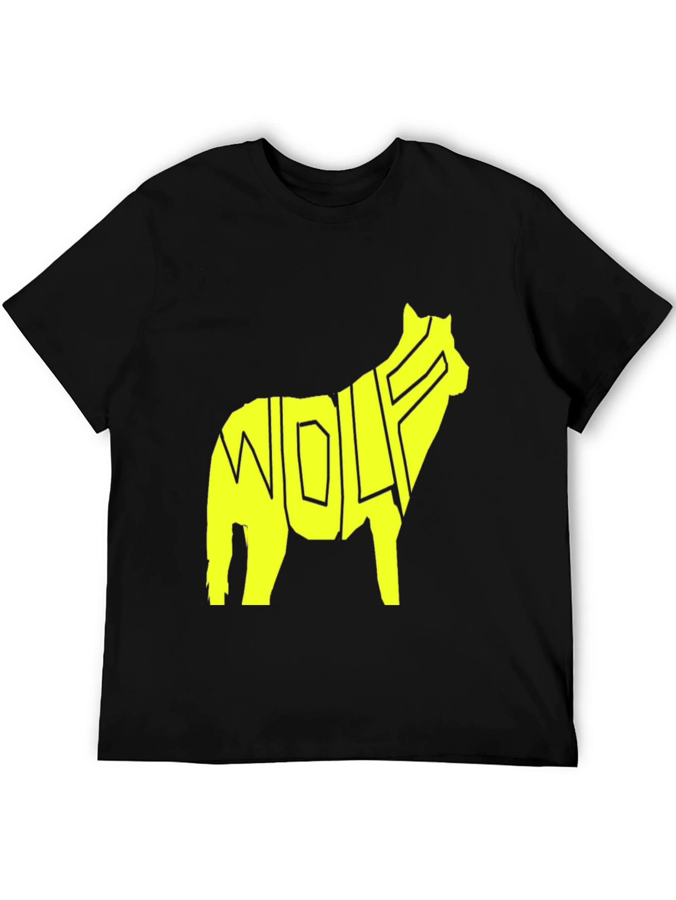 Wolf Silhouette Graphic Tee - Black T-Shirt