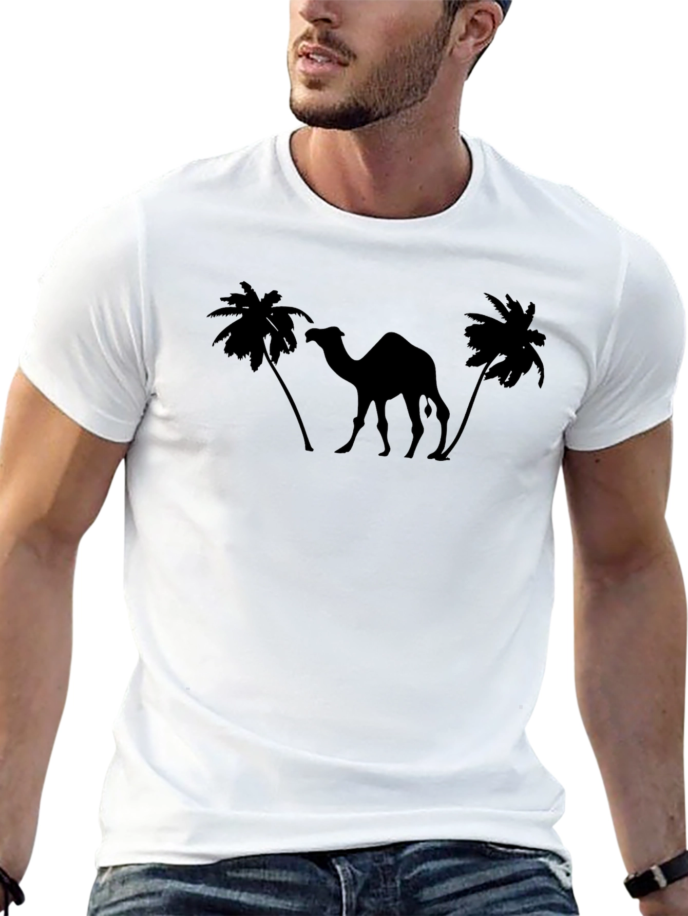 Desert Camel Graphic Tee - Black