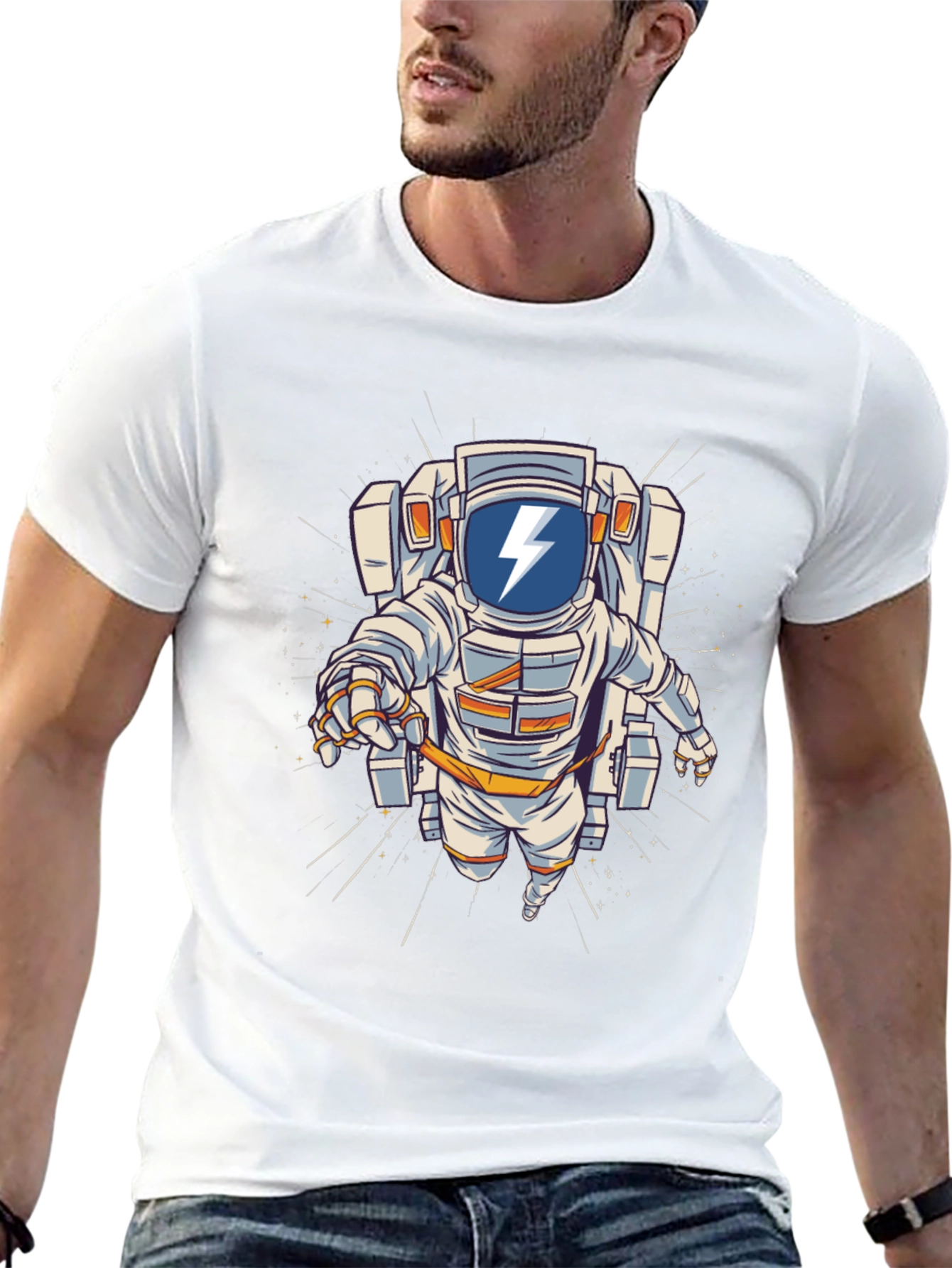 Astronaut Graphic T-Shirt - Bold Space Design