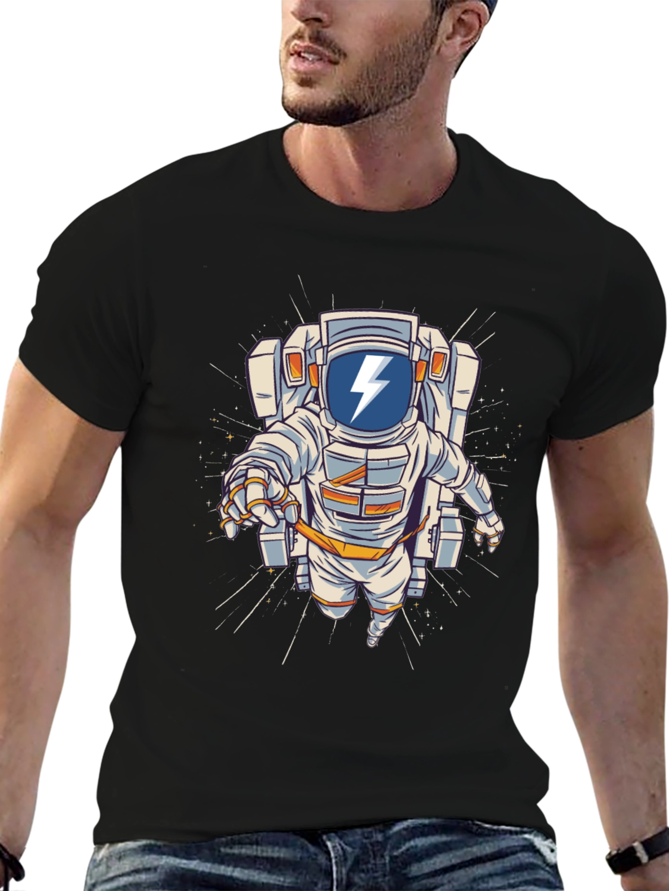 Astronaut Graphic T-Shirt - Bold Space Design