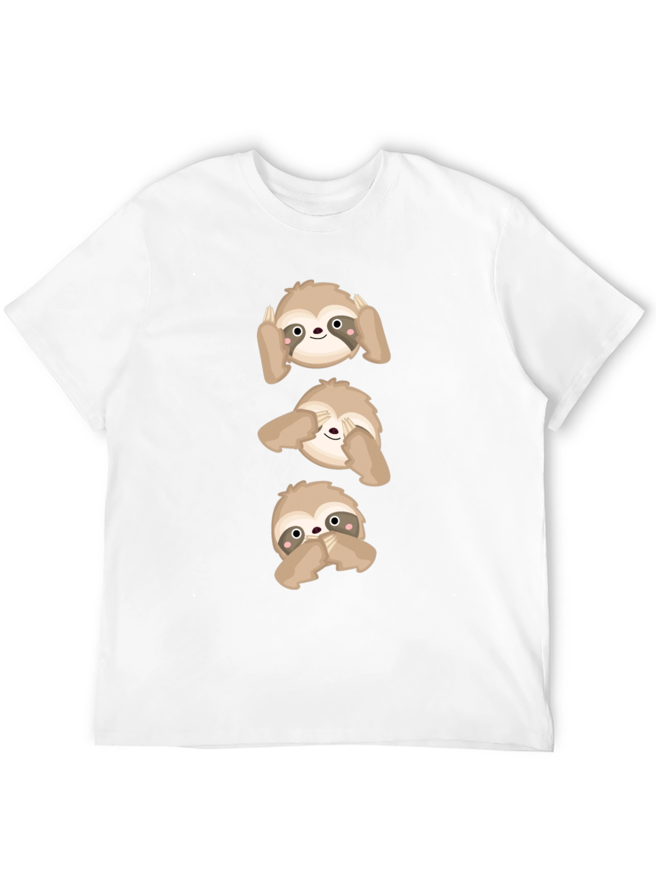 Hear See Speak No Evil Sloth Graphic Tee