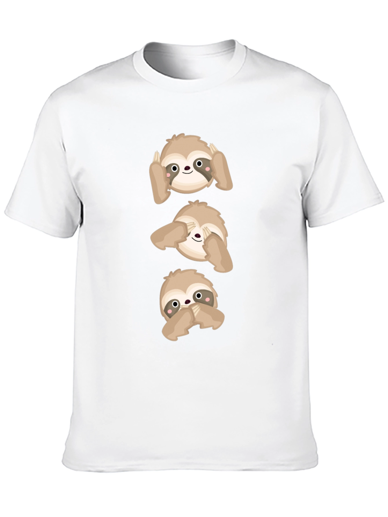 Hear See Speak No Evil Sloth Graphic Tee