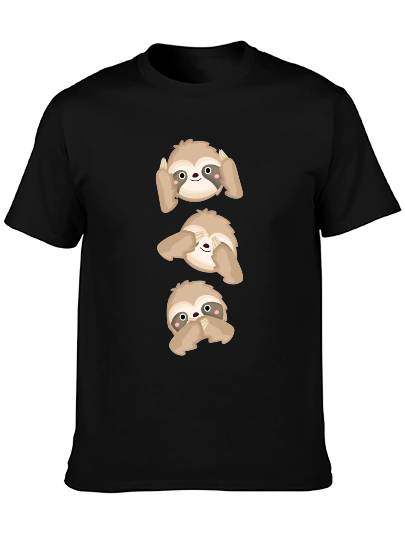 Hear See Speak No Evil Sloth Graphic Tee