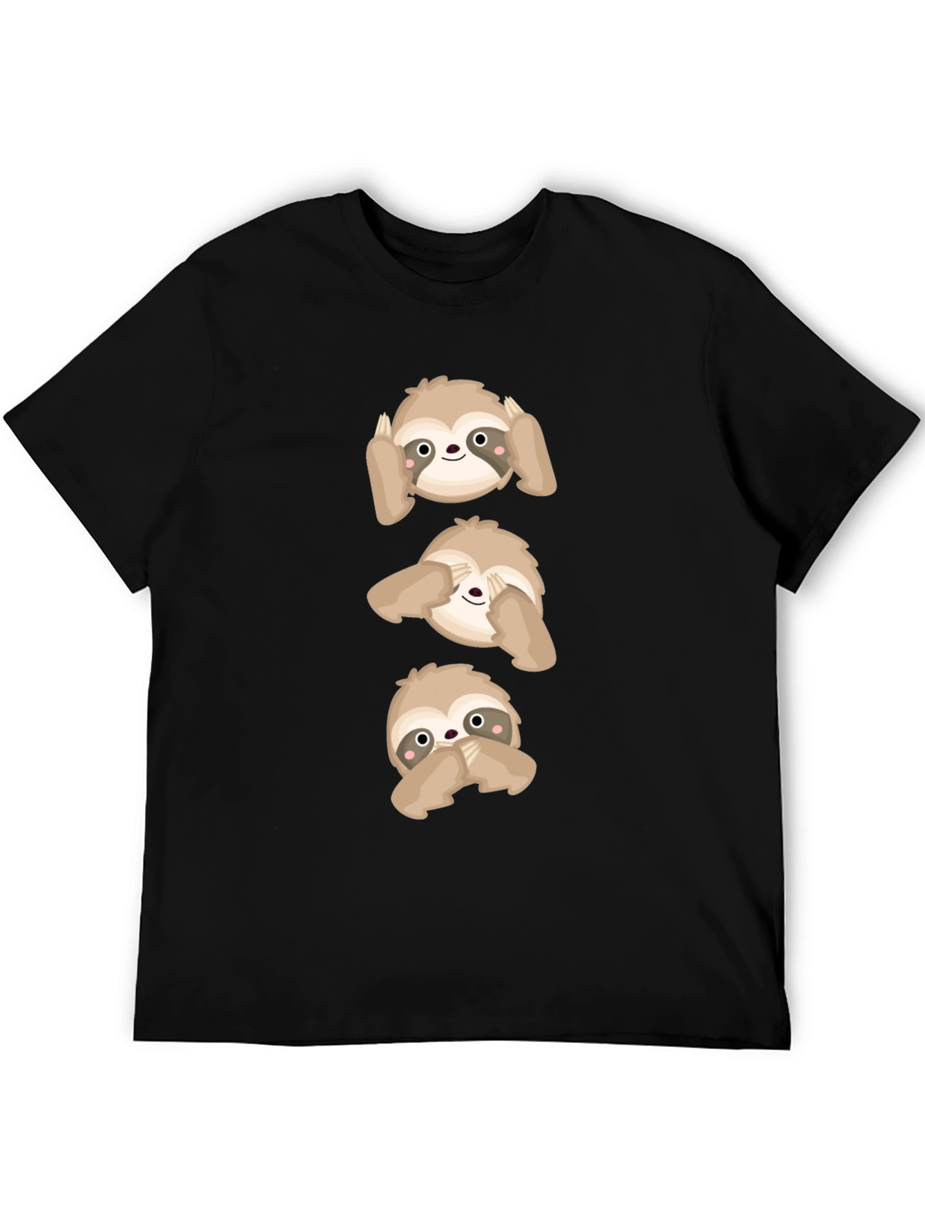 Hear See Speak No Evil Sloth Graphic Tee
