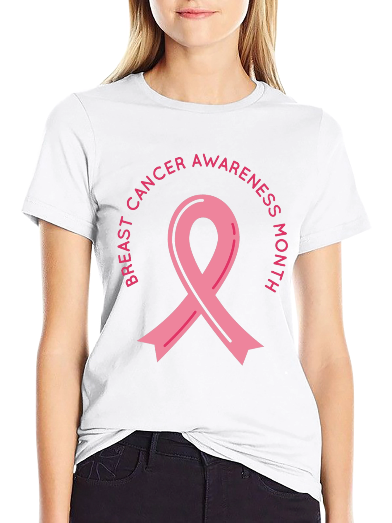 Breast Cancer Awareness Month Ribbon Tee