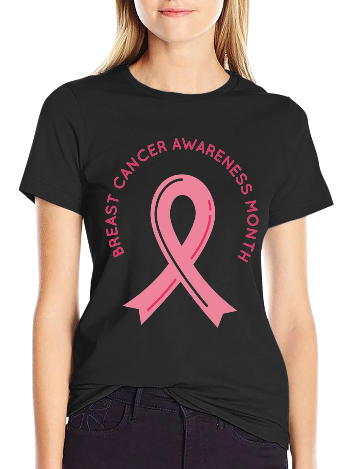 Breast Cancer Awareness Month Ribbon Tee