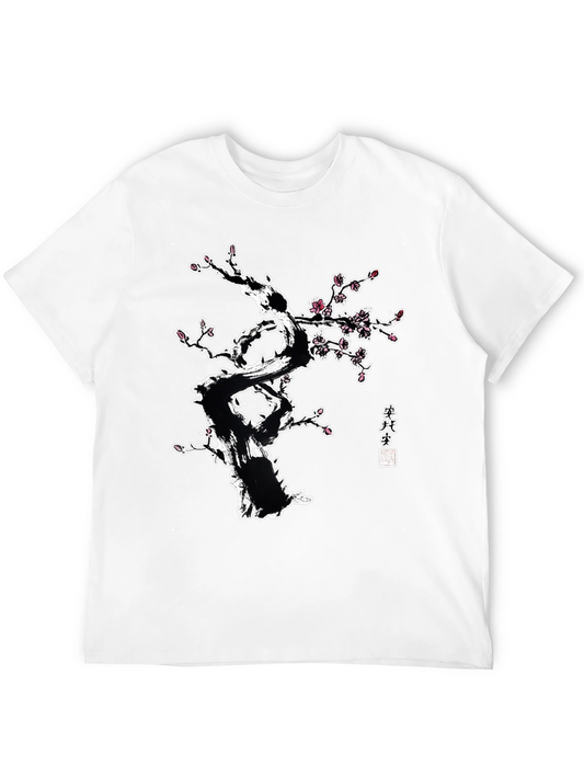 Ink Wash Cherry Blossom Tree Graphic Tee