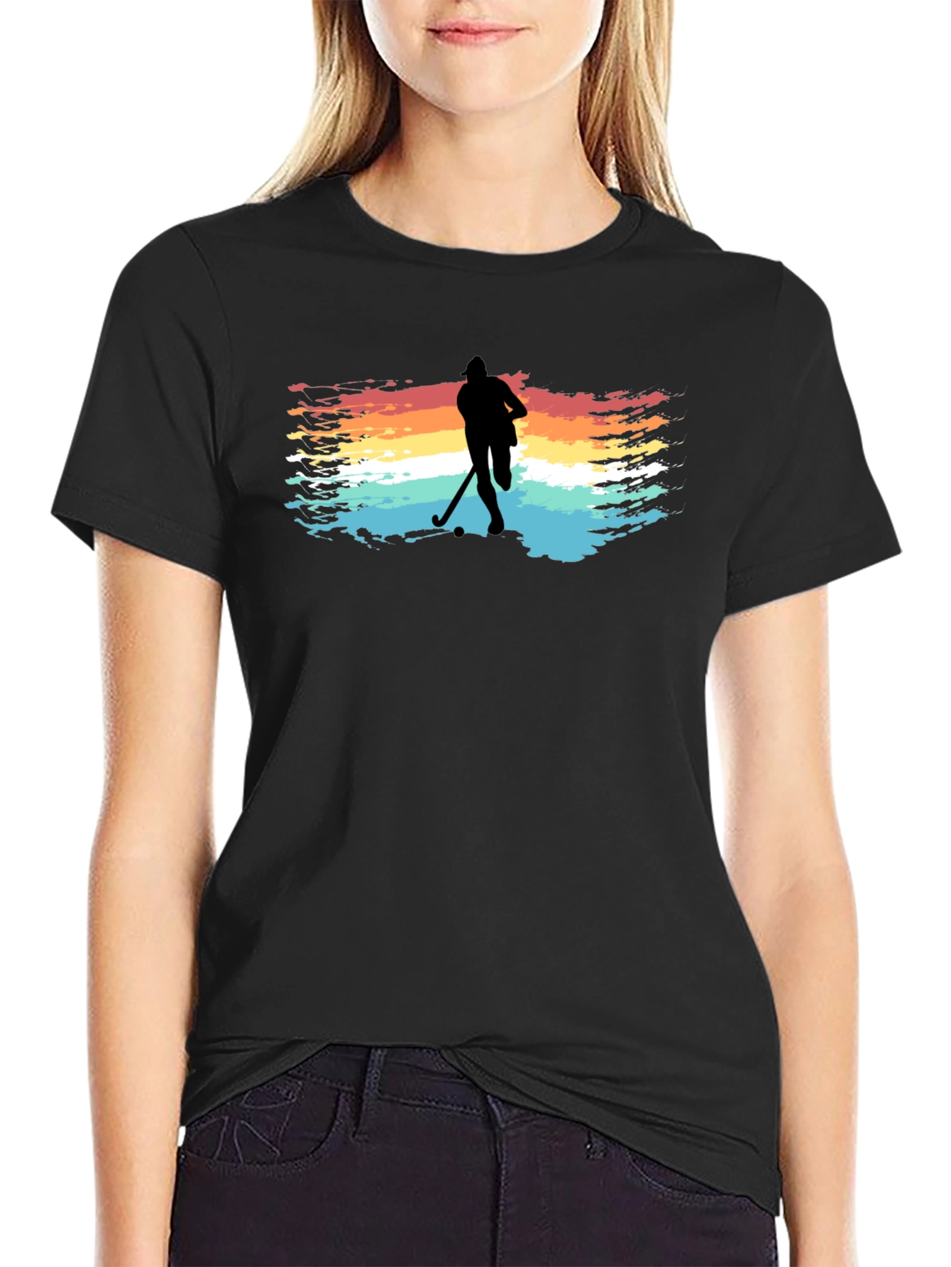 Retro Hockey Player T-Shirt