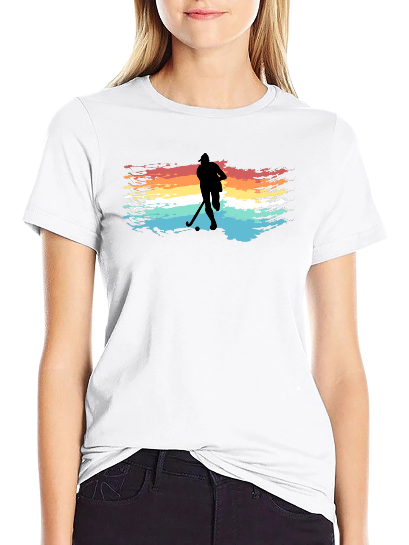 Retro Hockey Player T-Shirt