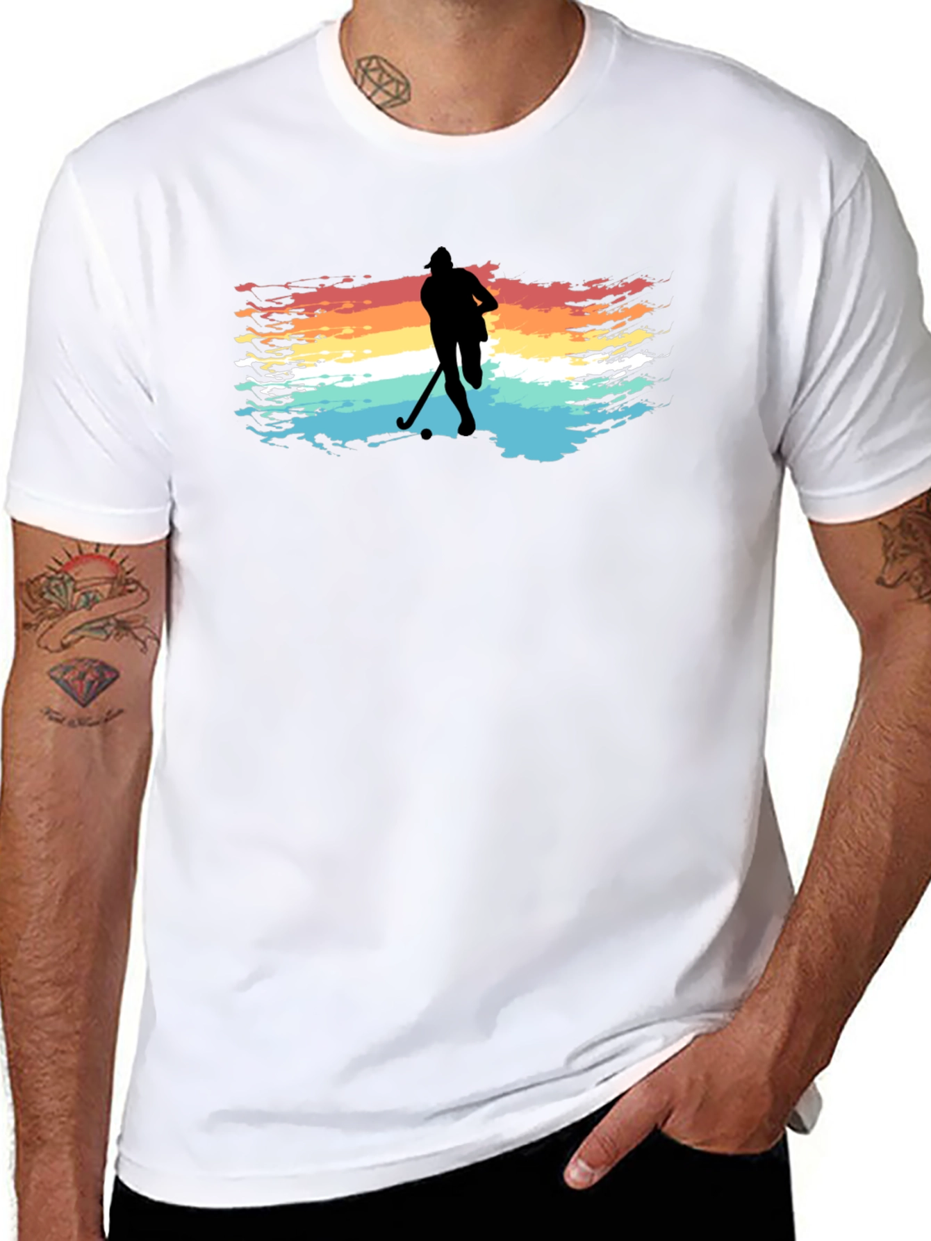 Retro Hockey Player T-Shirt