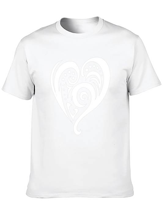 Tribal Heart Graphic Black T-Shirt