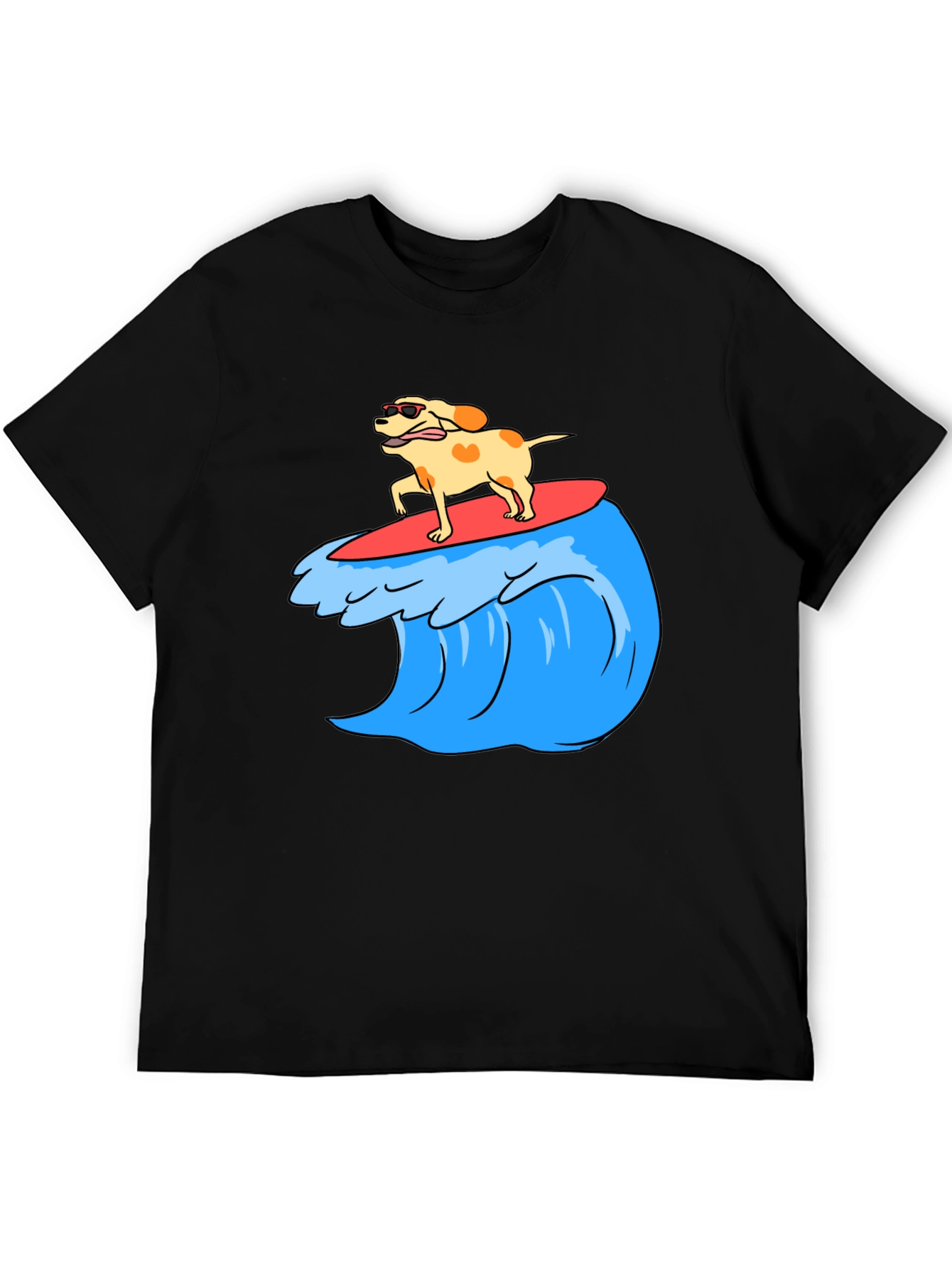 Dog Surfing Wave Graphic Tee