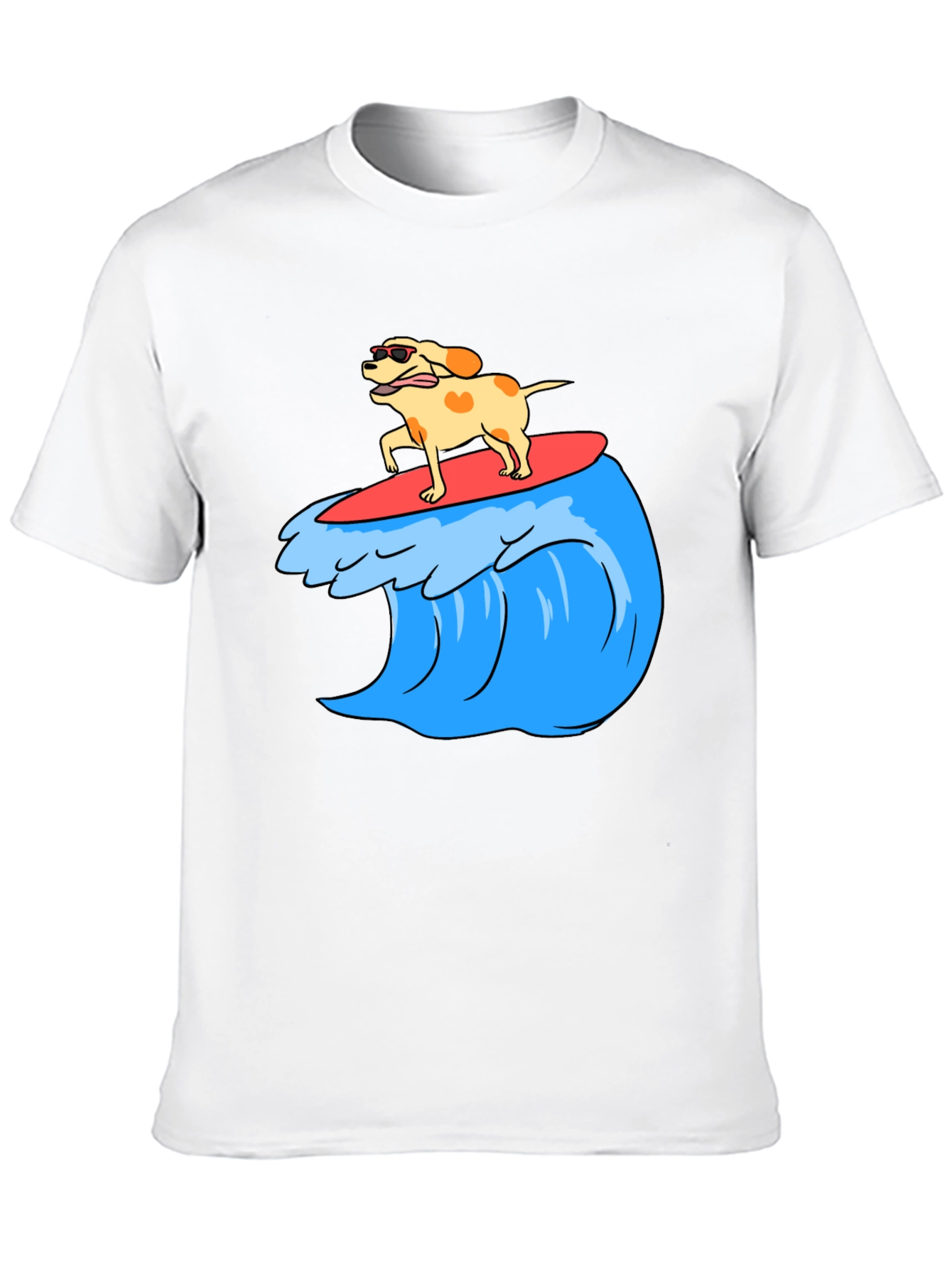Dog Surfing Wave Graphic Tee