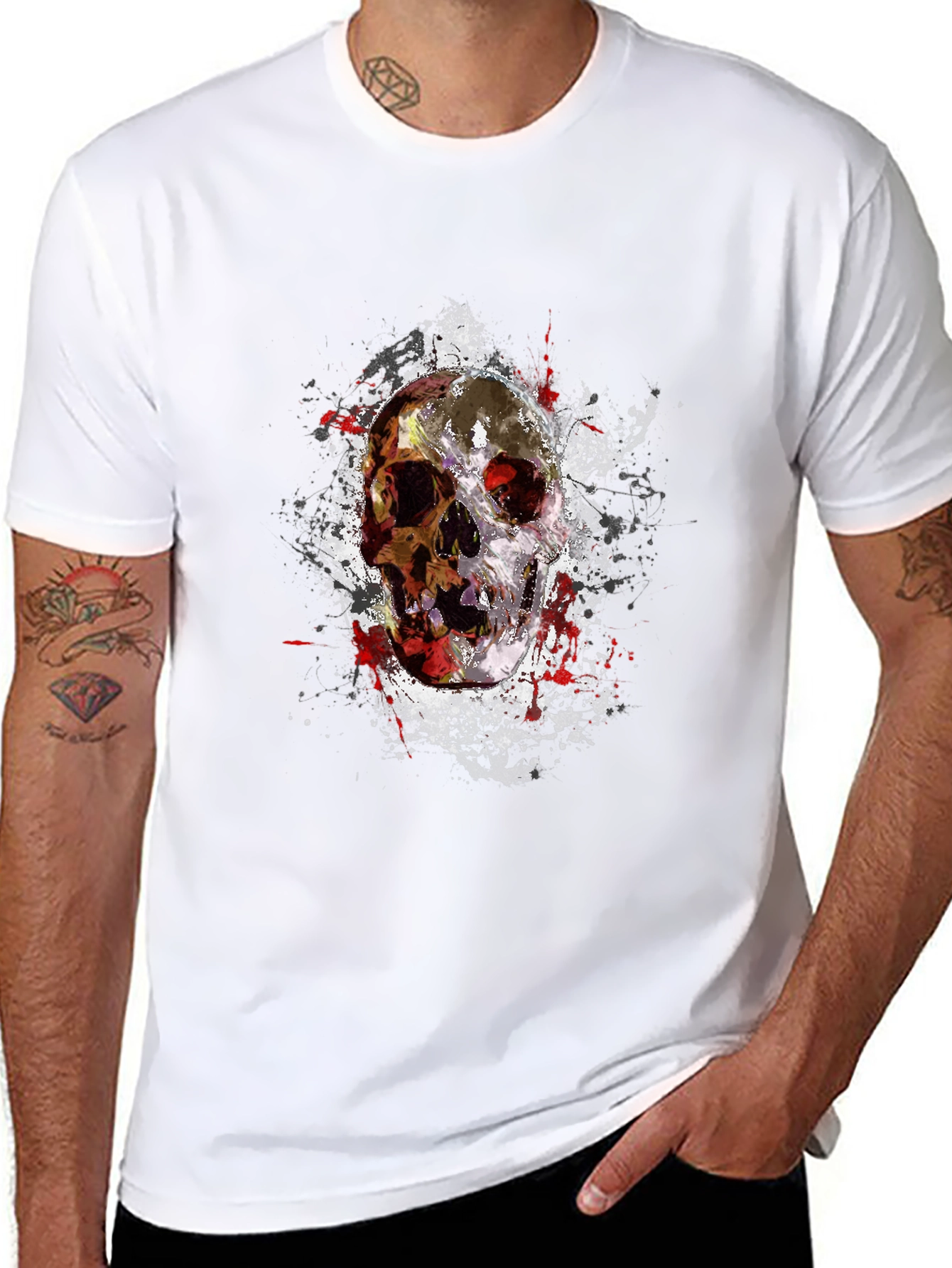 Skull Graphic T-Shirt - Black