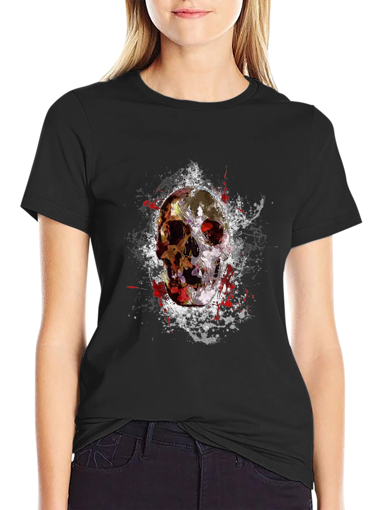 Skull Graphic T-Shirt - Black