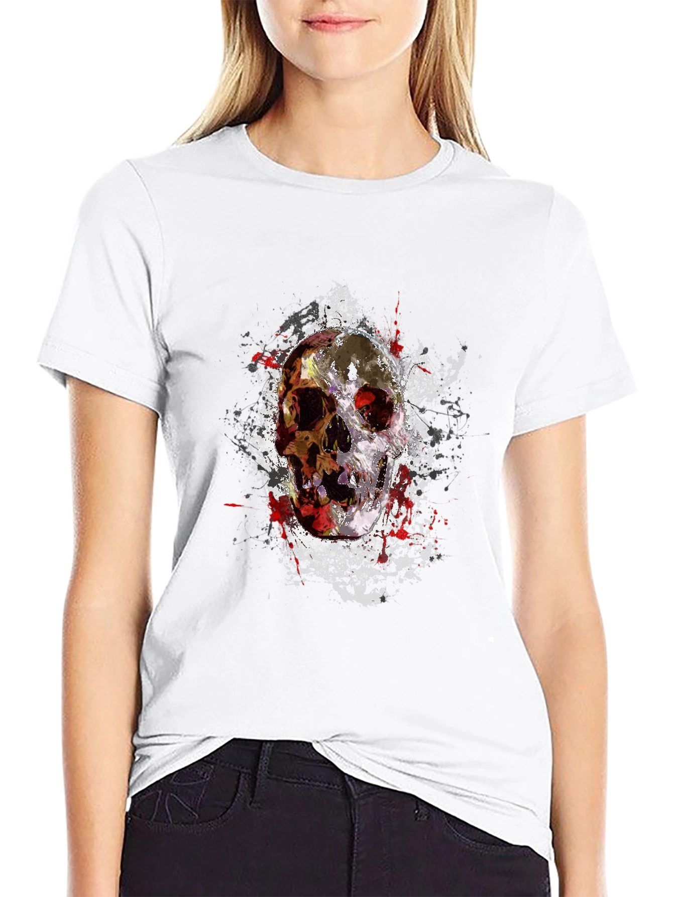 Skull Graphic T-Shirt - Black