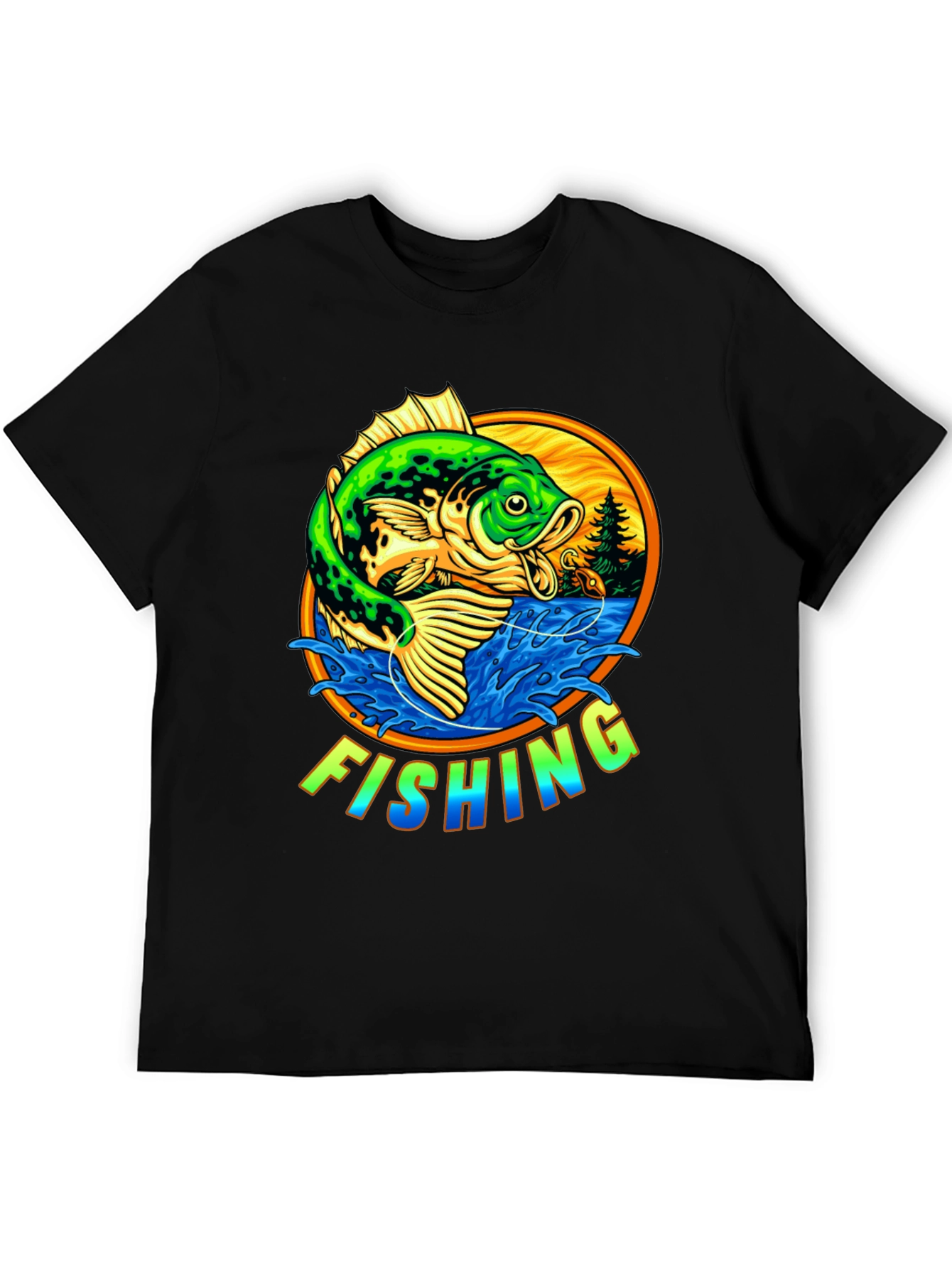 Fishing Graphic T-Shirt - Bass Design
