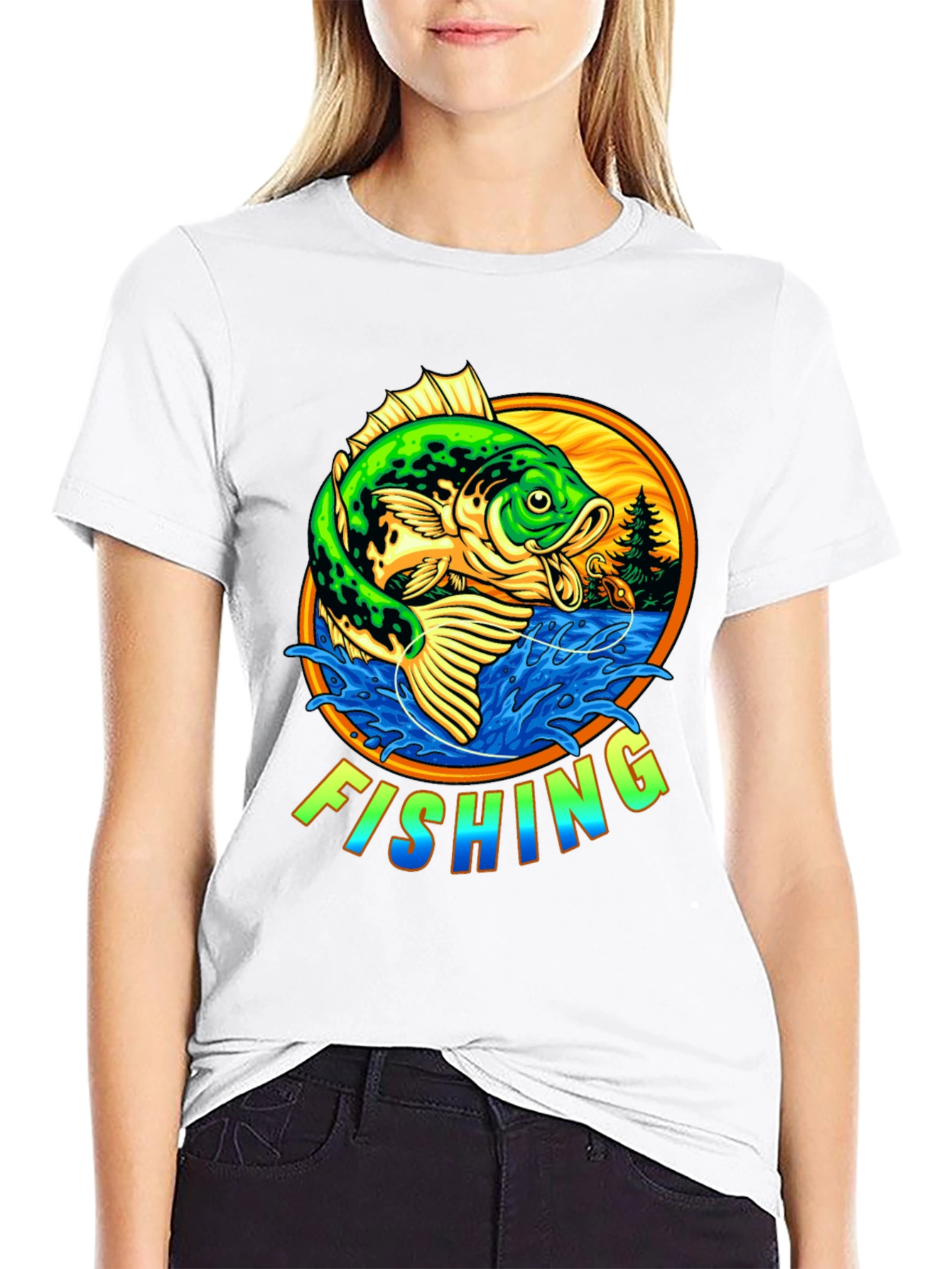 Fishing Graphic T-Shirt - Bass Design