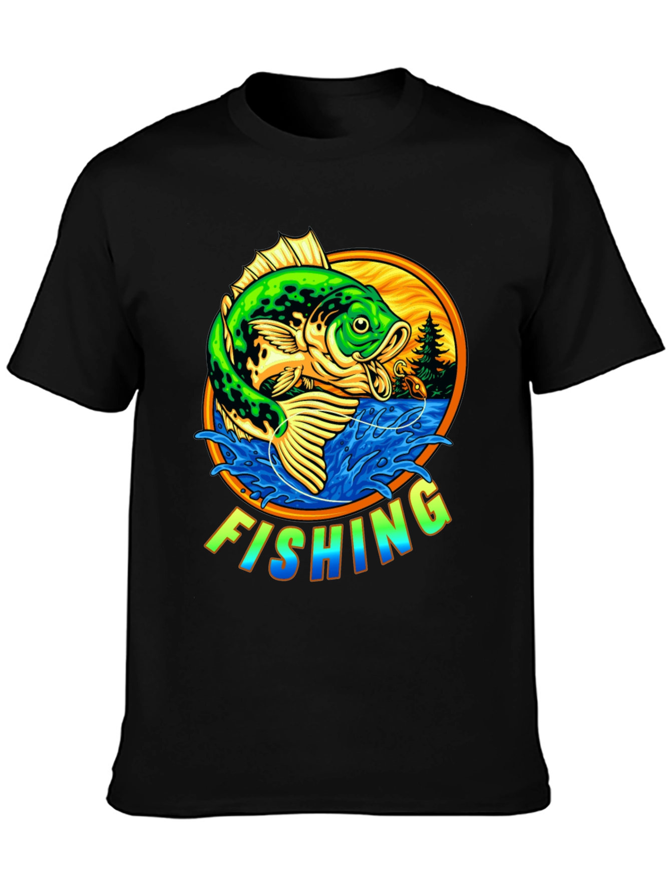 Fishing Graphic T-Shirt - Bass Design