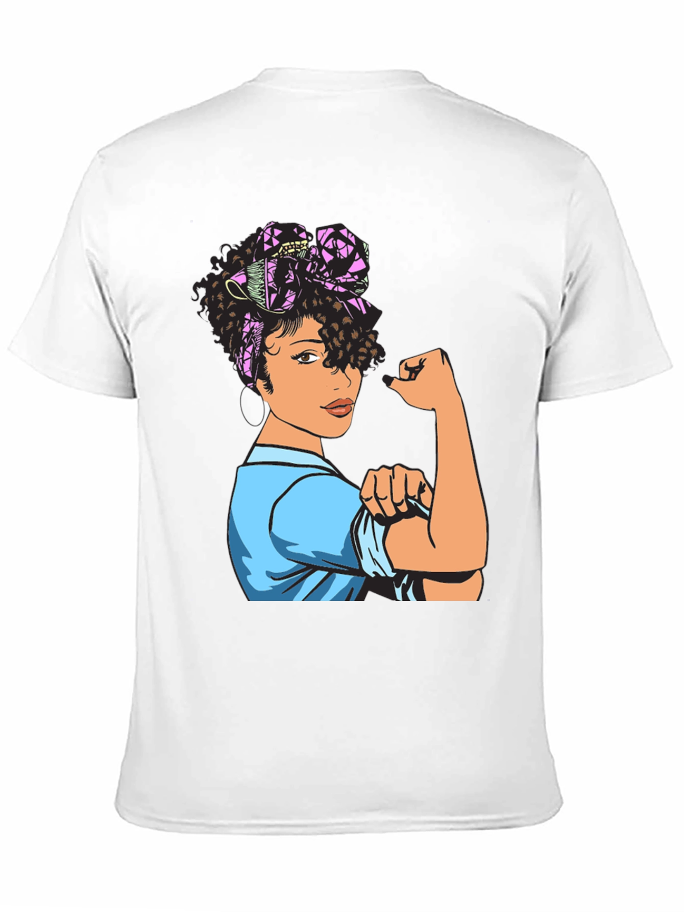 Black Rosie the Riveter Women Empowerment T-Shirt
