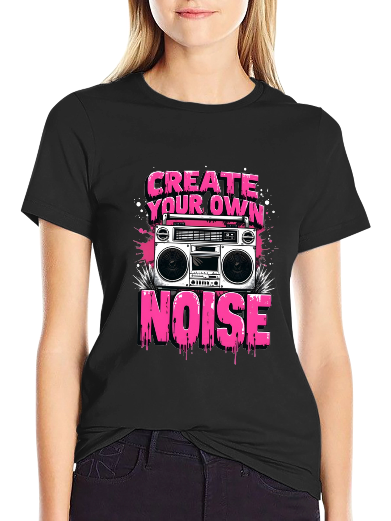 Create Your Own Noise Boombox Graphic Tee