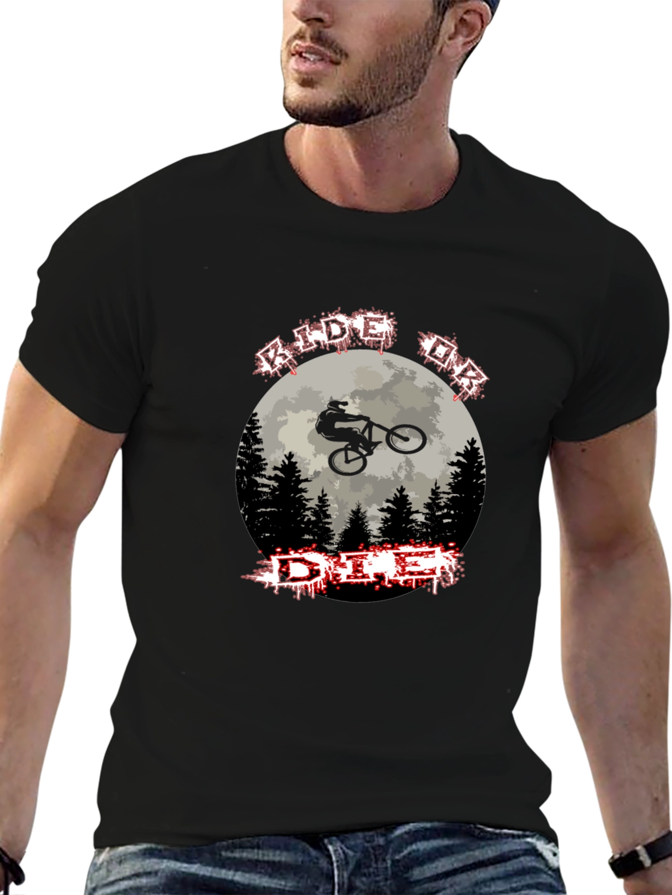 Ride or Die Mountain Biking Graphic Tee