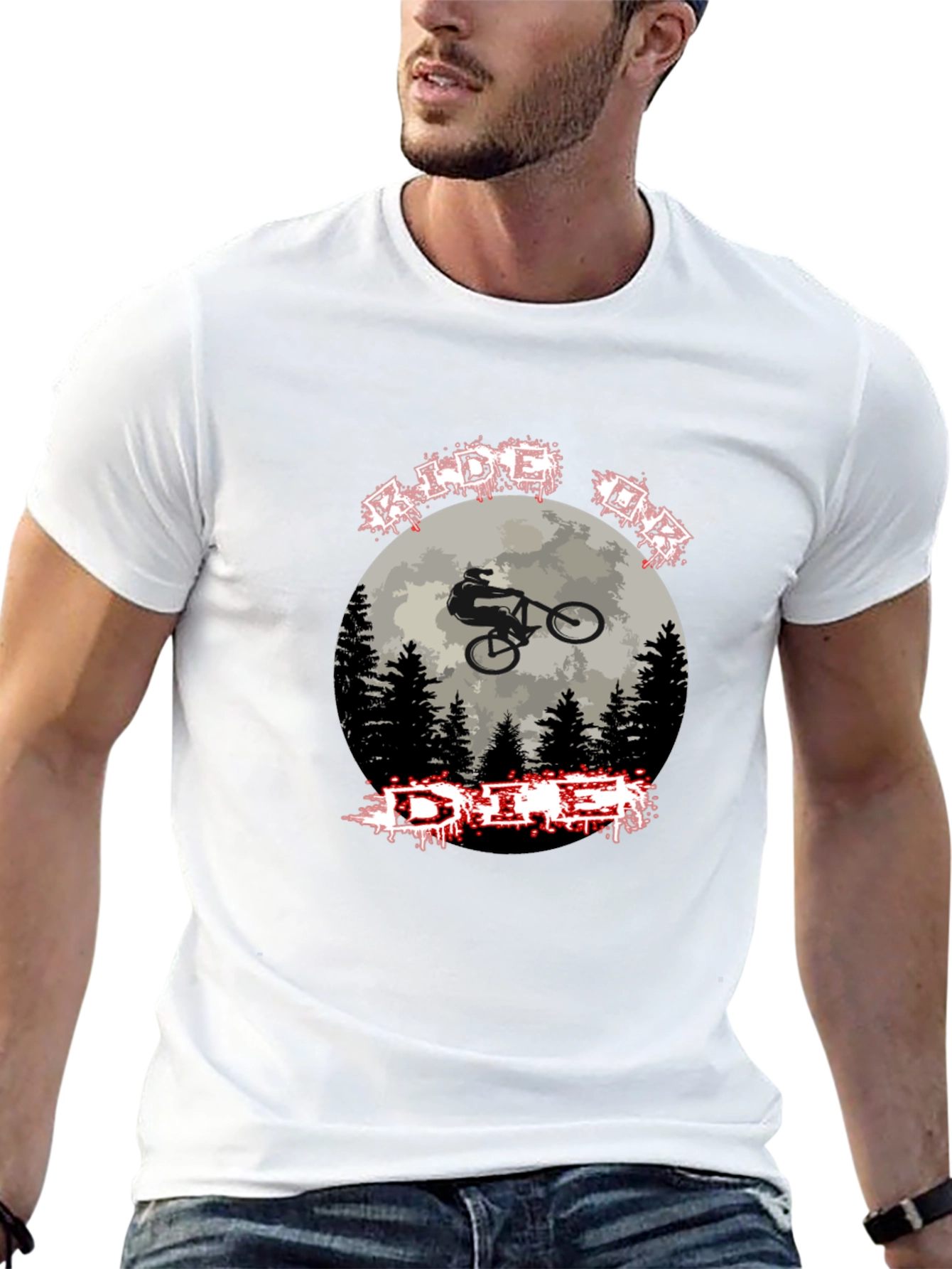 Ride or Die Mountain Biking Graphic Tee