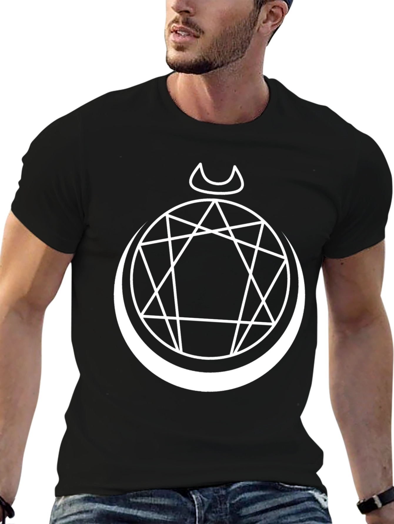 Occult Moon Phase Graphic T-Shirt