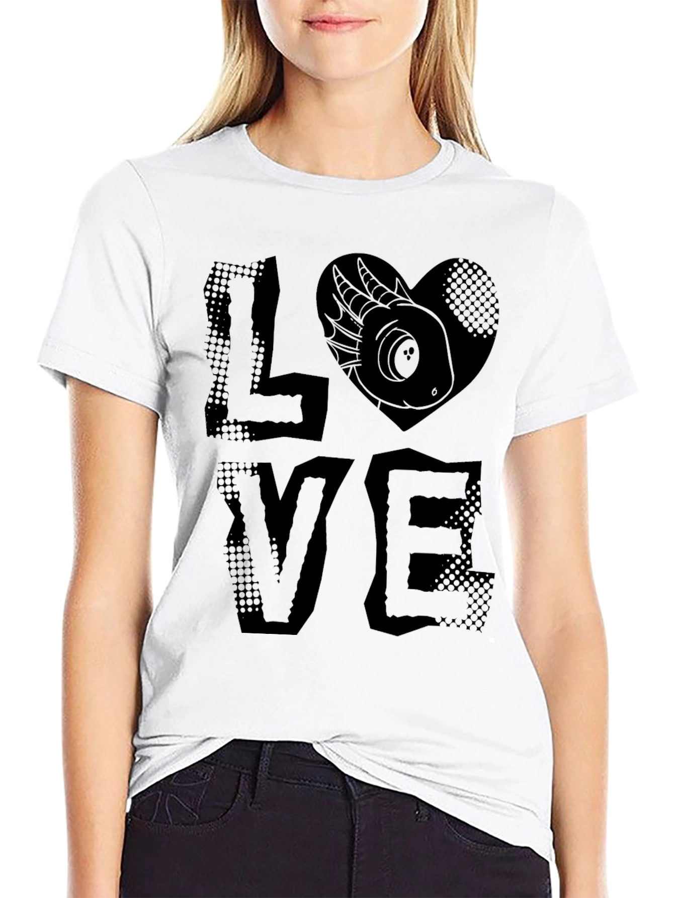 LOVE Axolotl T-Shirt - Black