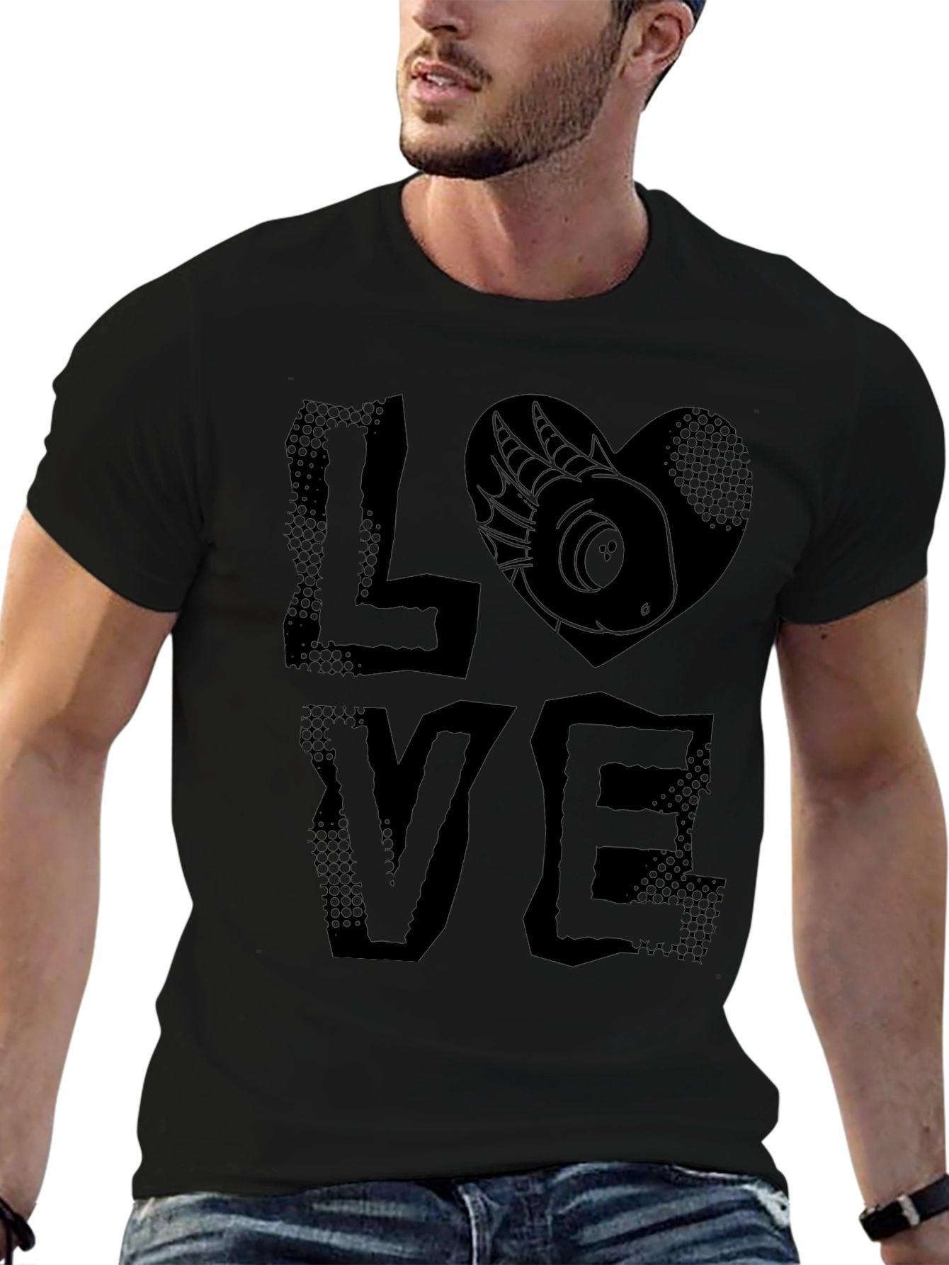 LOVE Axolotl T-Shirt - Black