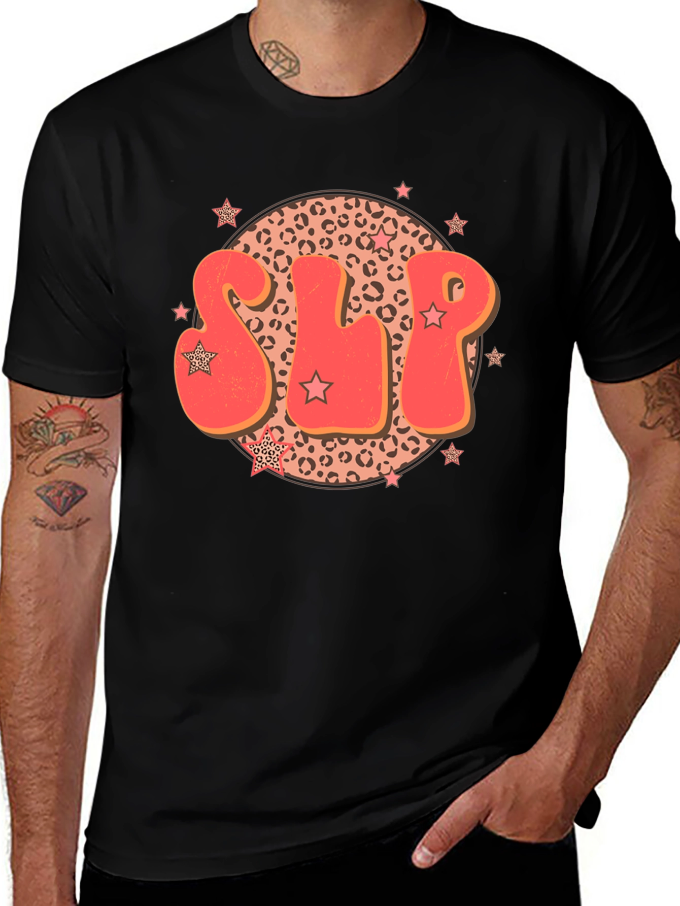SLP Leopard Print Star T-Shirt