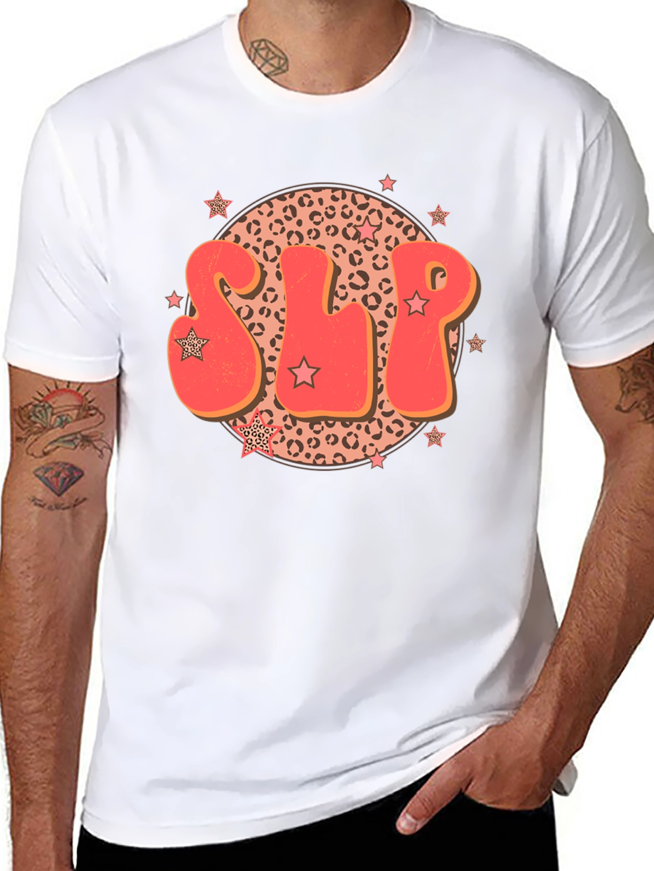 SLP Leopard Print Star T-Shirt
