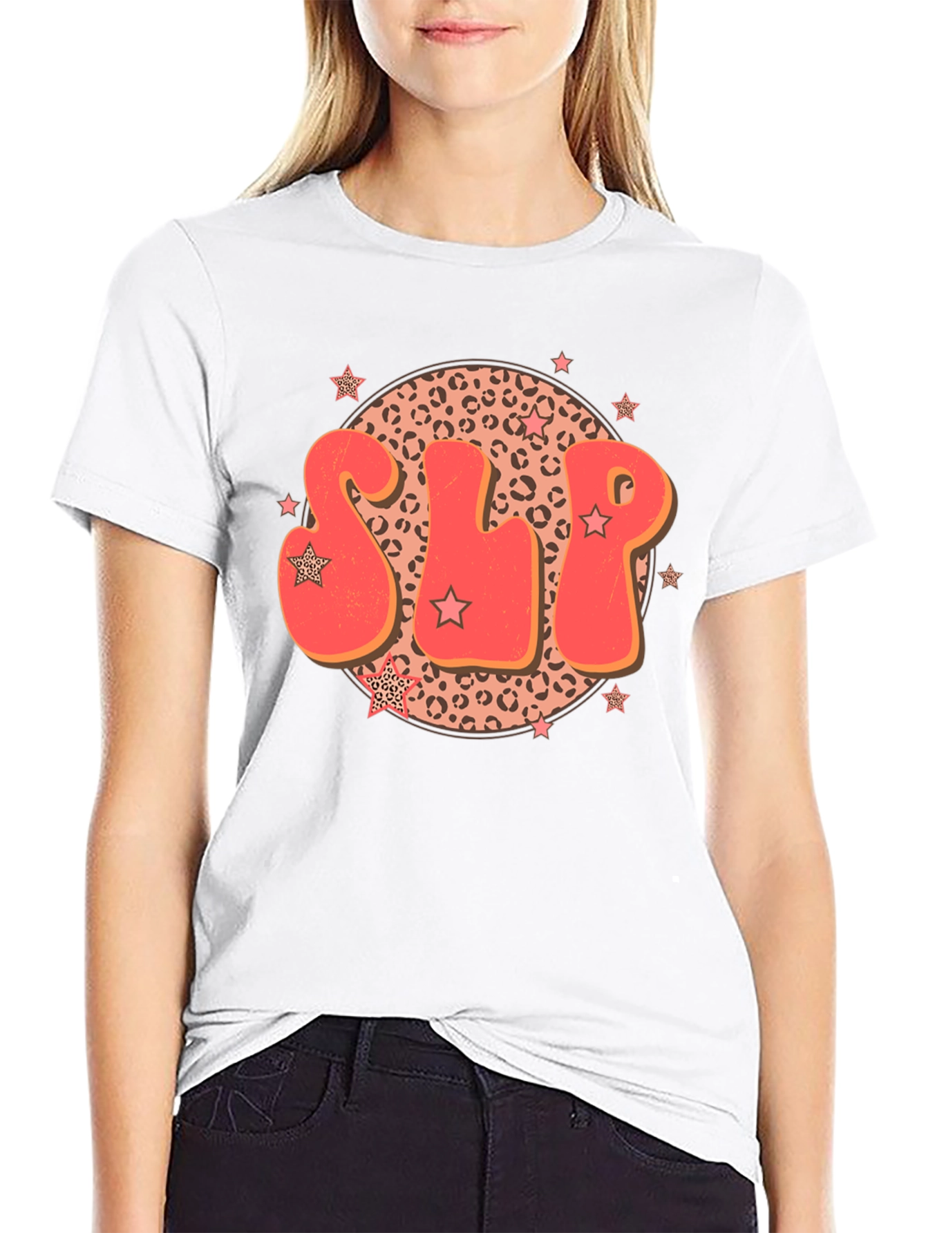SLP Leopard Print Star T-Shirt