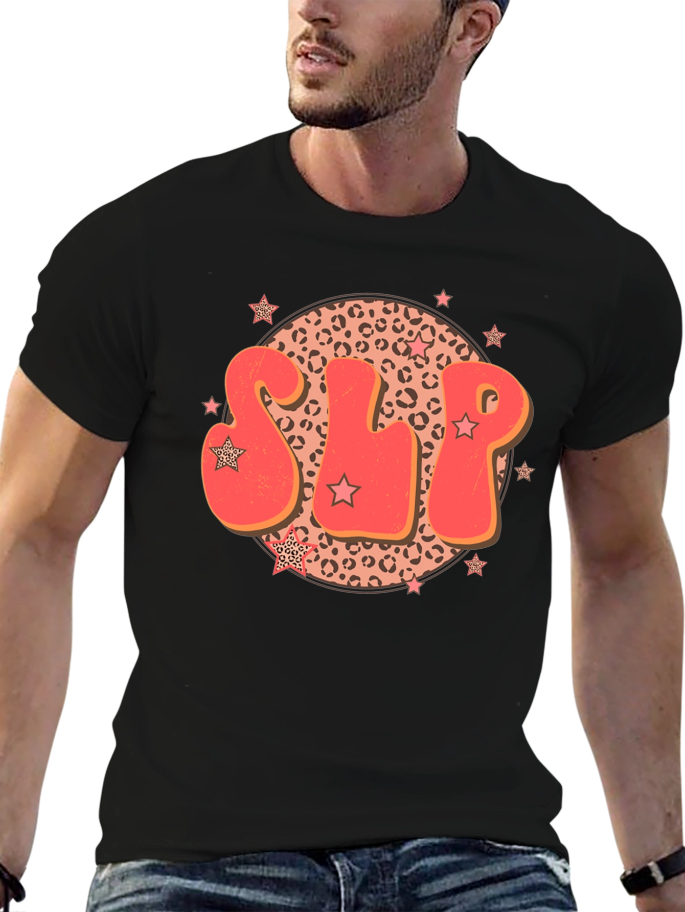 SLP Leopard Print Star T-Shirt