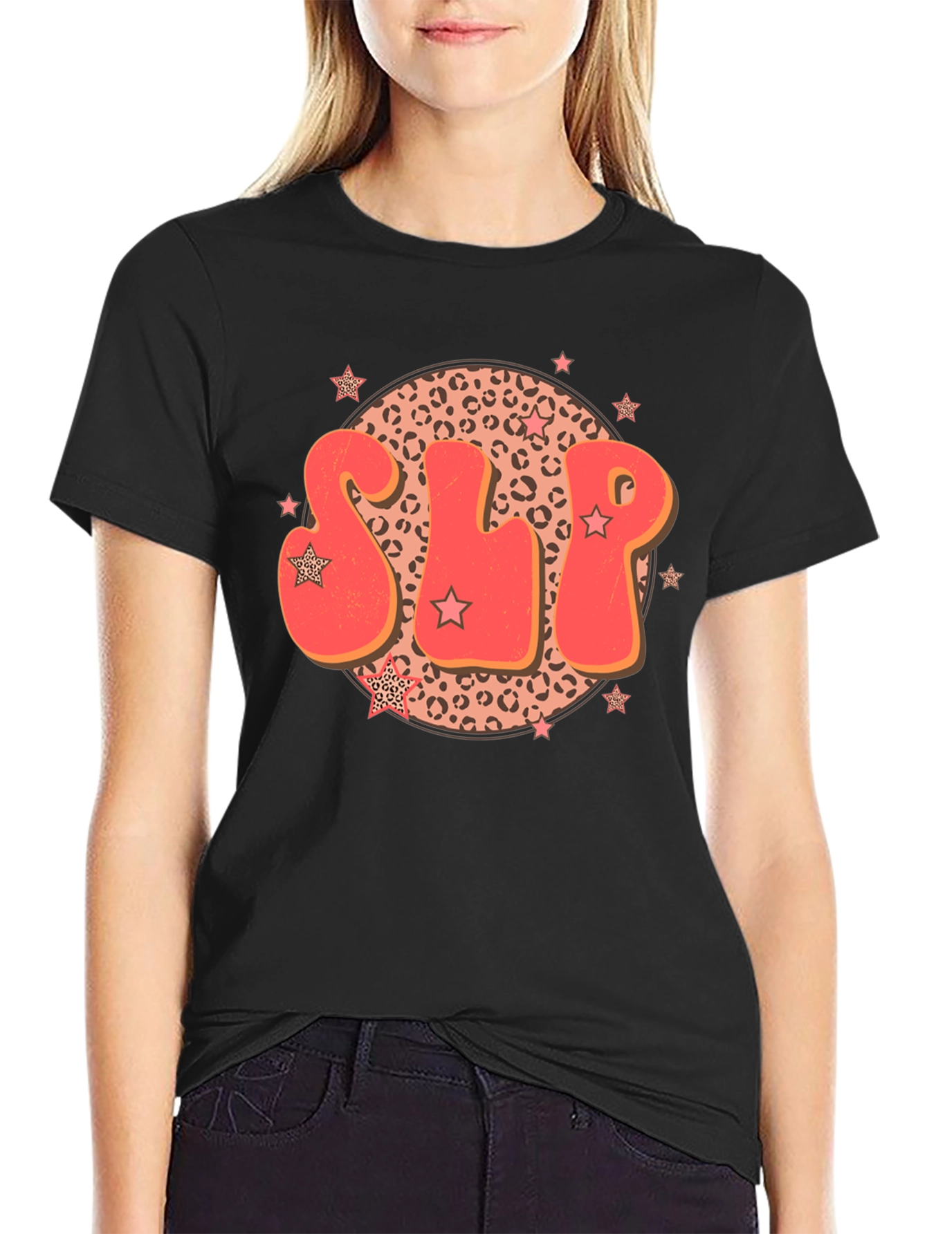 SLP Leopard Print Star T-Shirt