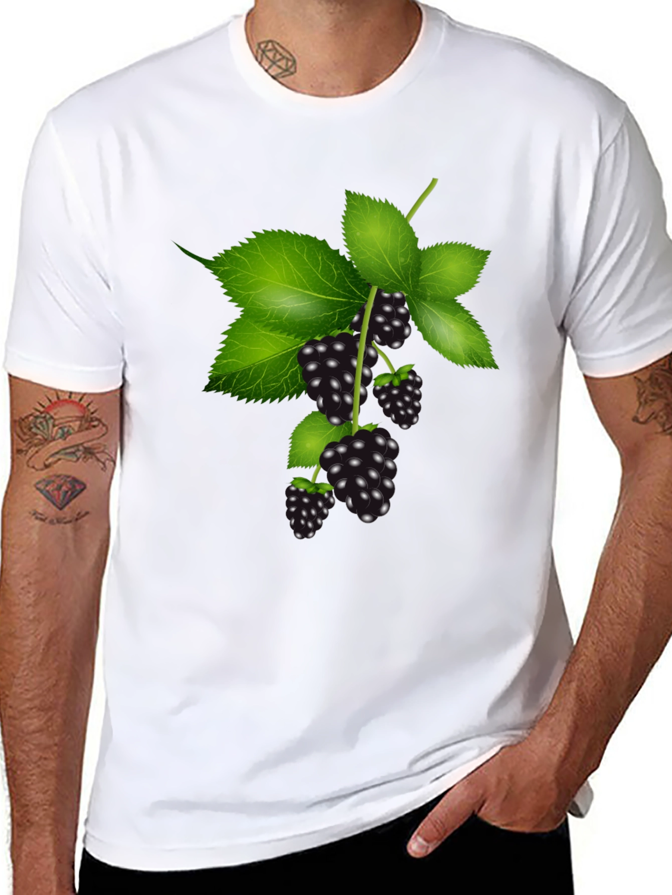 Blackberry Branch Graphic Tee - Stylish Casual Wear