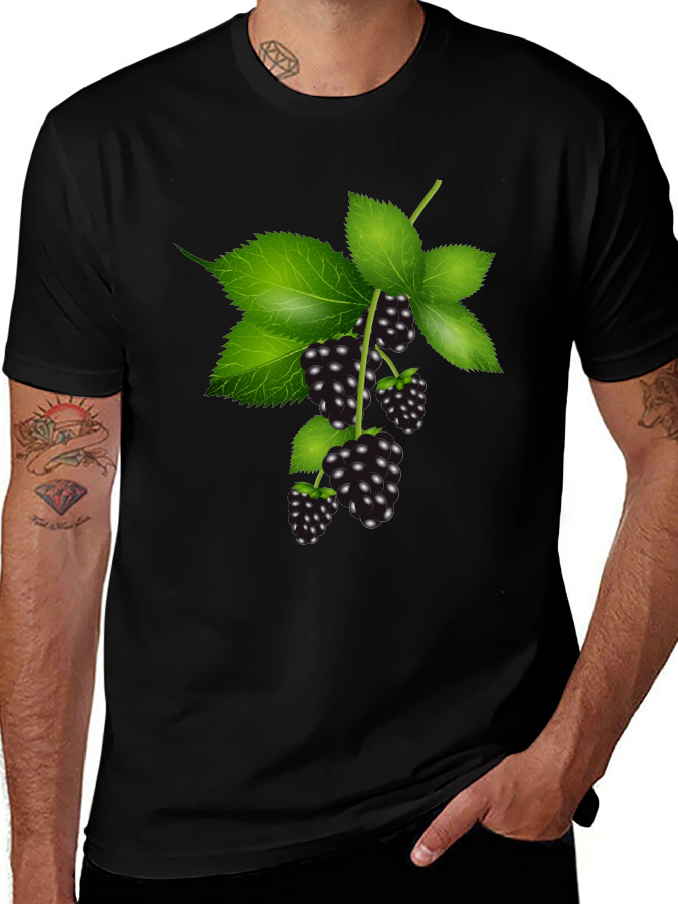 Blackberry Branch Graphic Tee - Stylish Casual Wear