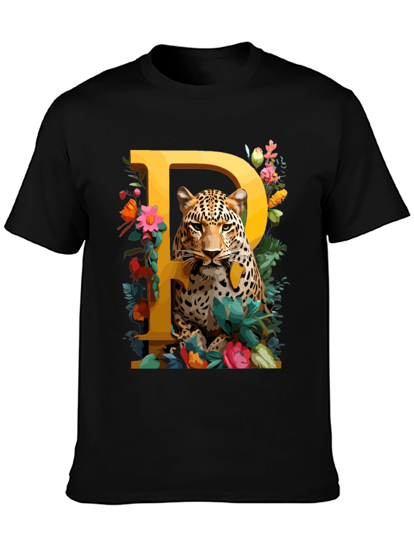 Leopard P Initial Tee