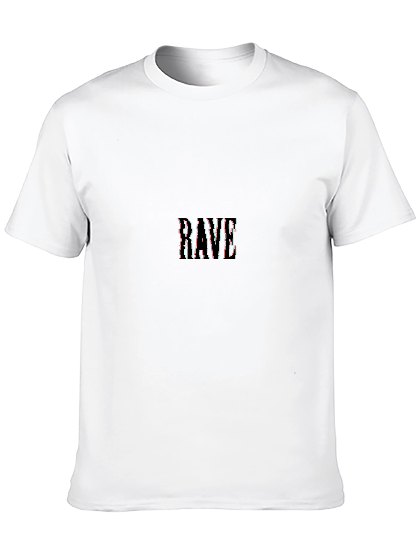 Rave Graphic Tee - Mens Black Crew Neck T-Shirt