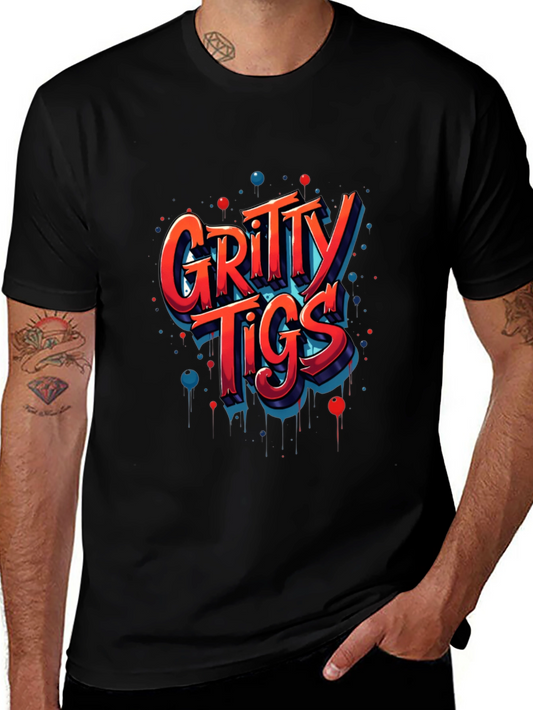 Gritty Tigs Graphic Tee - Cool Cartoon Design